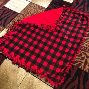 Handmade fleece throw blanket